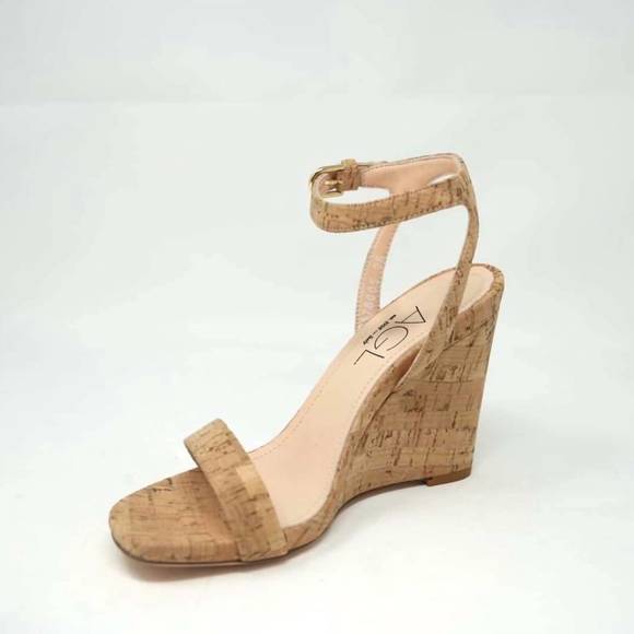 NEW AGL women's cork wedge sandal in natural - Picture 3 of 3